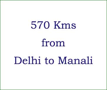 Delhi to Manali Distance